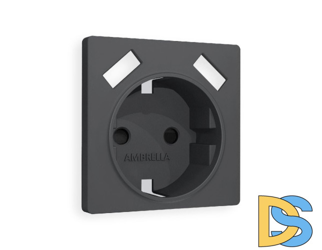 Лицевая панель для розетки с/з со шторками 2USB A+A Ambrella Volt Alfa AP9090