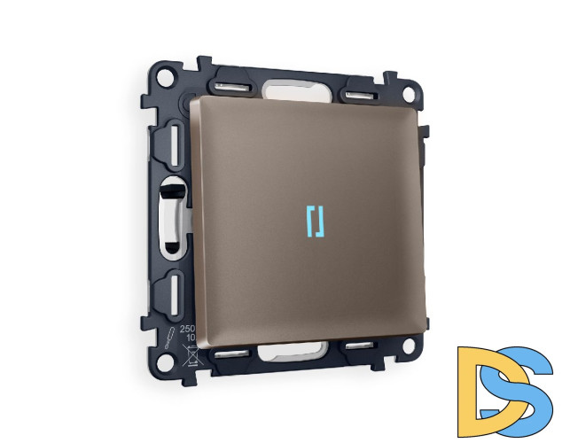 Комплект механизма 1-кл проходного выключателя с подсветкой Ambrella Volt Alfa MA632040