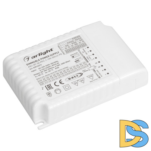 Блок питания Arlight ARJ-SP-30-PFC-1-10V-DALI2-PD (30W, 300-900mA) 025122(1)