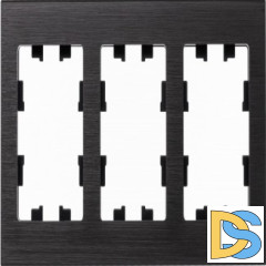 Рамка 3-ая (тройная), Металл Оникс, серия Atlas Design Nature, Schneider Electric