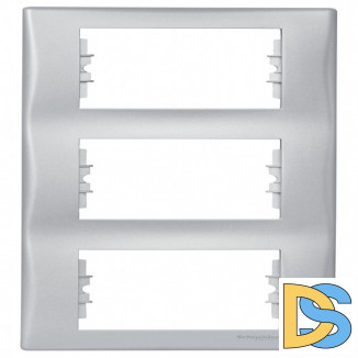 Рамка 3-ая (тройная) вертикальная, Алюминий, серия Sedna, Schneider Electric