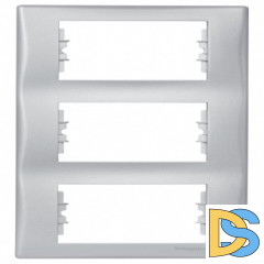 Рамка 3-ая (тройная) вертикальная, Алюминий, серия Sedna, Schneider Electric