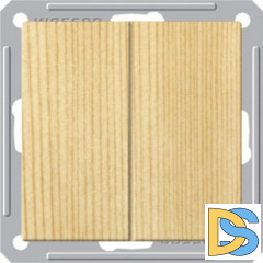 Выключатель 2-клавишный, Сосна (пластик), серия Wessen 59, Schneider Electric