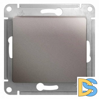 Выключатель 1-клавишный, перекрестный (с трех мест), Платина, серия Glossa, Schneider Electric