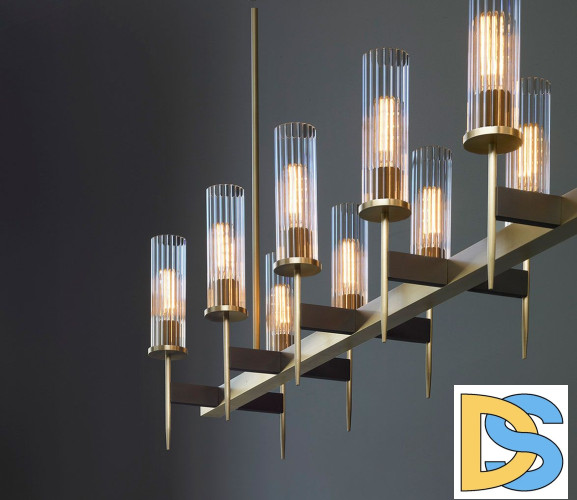 Люстра на штанге Delight Collection Alouette KM0936P-12 brass