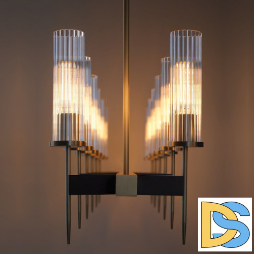 Люстра на штанге Delight Collection Alouette KM0936P-12 brass