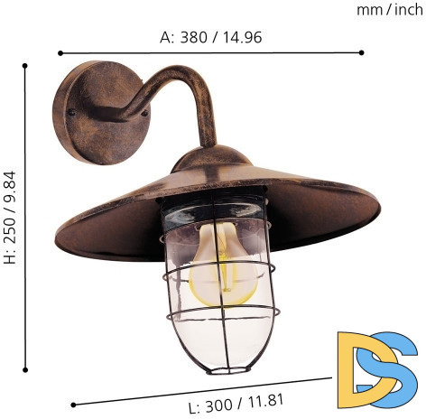 Уличный настенный светильник Eglo Melgoa 94863