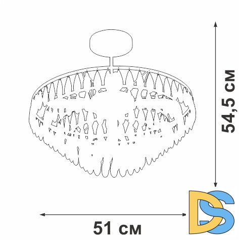 Потолочная люстра Vitaluce V5352-1/5PL