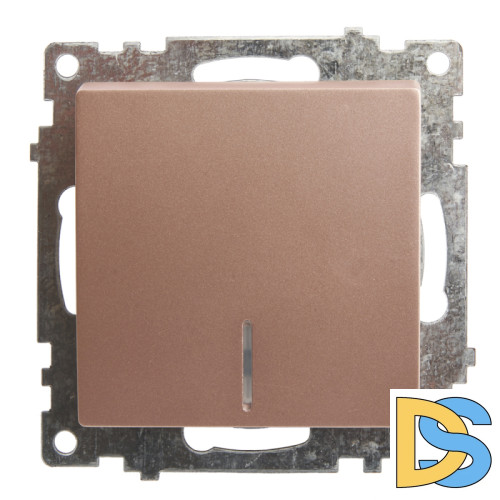 Выключатель 1-клавишный c индикатором Stekker Катрин 39591