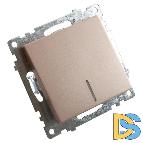 Выключатель 1-клавишный c индикатором Stekker Катрин 39591