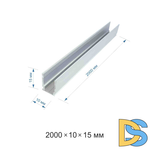 Профиль П-образный накладной Apeyron ширина неона до 8мм 08-30-01
