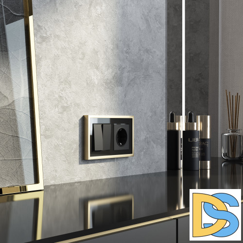 Рамка на 2 поста Werkel Baguette (черный W0022852