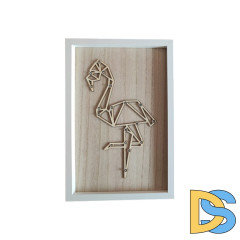 Светодиодный ночник Apeyron Фламинго теплый белый 2хАА МДФ 12-178