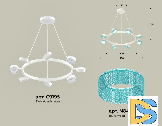 Подвесная люстра Ambrella Light Traditional (C9195, N8488) XB9195251