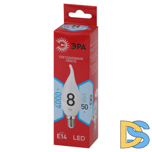 Лампа светодиодная Эра E14 8W 4000K LED BXS-8W-840-E14 R Б0051848