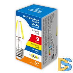 Лампа светодиодная Volpe Optima LED-A60-9W/3000K/E27/CL/SLF UL-00008302