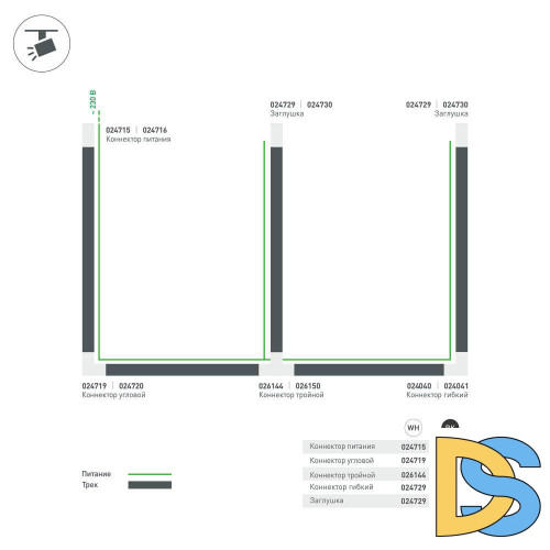 Коннектор T-образный Arlight LGD-4TR black 026150