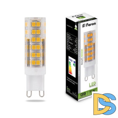 Лампа светодиодная Feron G9 7W 4000K Прямосторонняя Матовая LB-433 25767