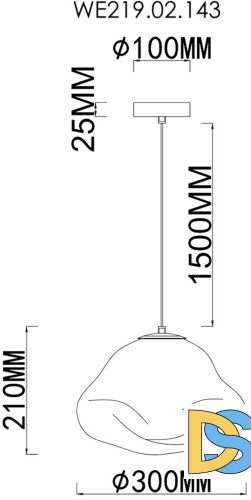 Подвесной светильник Wertmark Isola WE219.02.143