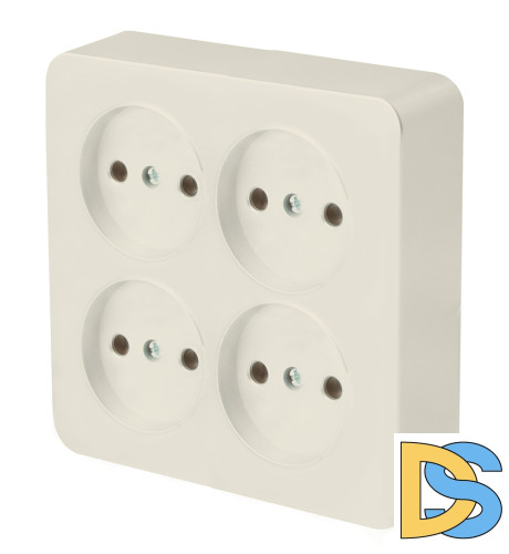 Розетка 4-местная б/з Stekker София MST10-14S-04 49507