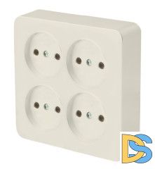 Розетка 4-местная б/з Stekker София MST10-14S-04 49507