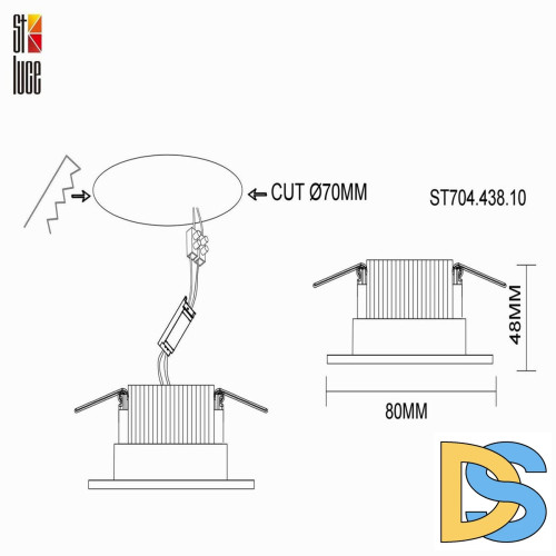 Встраиваемый светильник ST Luce ST704 ST704.438.10
