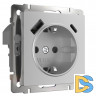 Розетка с быстрой зарядкой USB Type A+С серебряная W1171706
