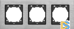 Рамка 3-я из алюминия серебристая Vesta-Electric Exclusive Silver Metallic