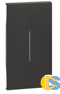 Лицевая панель для выключателей и переключателей 2 модуля.Черный. Btichino Living Now