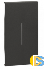 Лицевая панель для выключателей и переключателей 2 модуля.Черный. Btichino Living Now