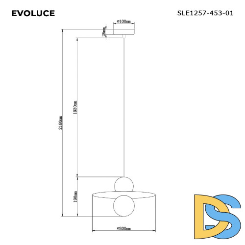 Подвесной светильник Evoluce Rizz SLE1257-453-01