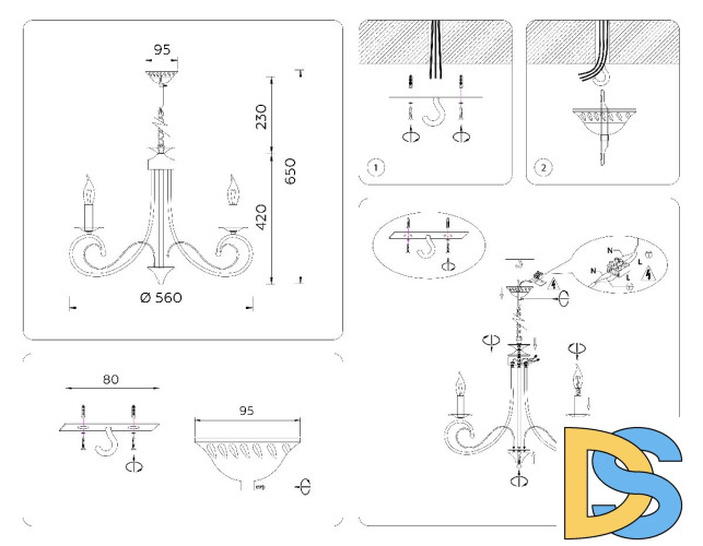 Подвесная люстра Ambrella Light Modern TR9606