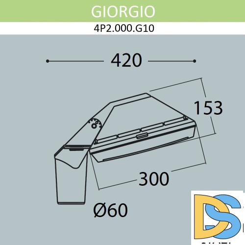 Уличный светильник Fumagalli Guizeppe 4P2.000.G10.LYF1R