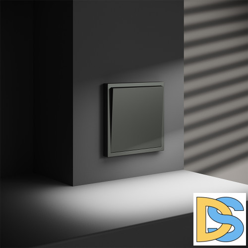 Перекрестный переключатель встраиваемый VOLTUM S70 одноклавишный 10А, (титан)