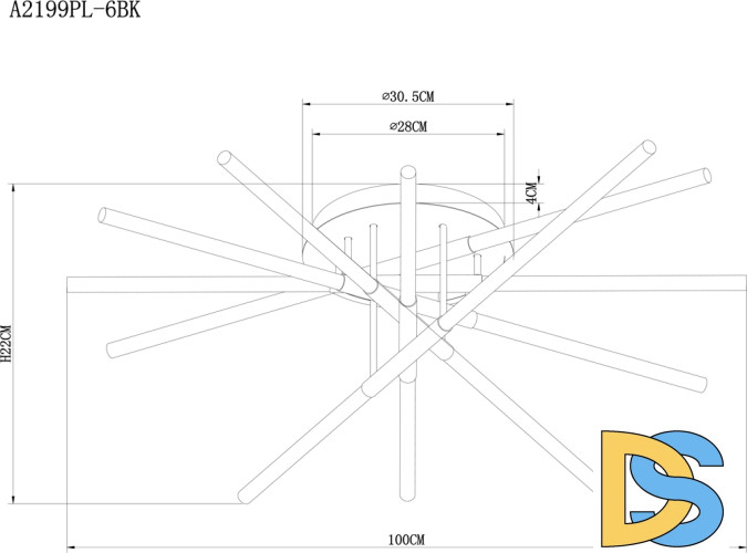 Потолочный светильник Arte Lamp Fernando A2199PL-6BK