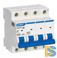 Автоматический выключатель CHINT NXB-63S 4P 63A 4.5kA х-ка C (R)