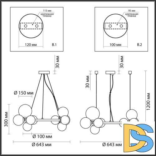 Подвесная люстра Odeon Light TOVI 4818/11