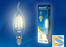 Лампа светодиодная филаментная (UL-00002198) Uniel E14 6W 4000K прозрачная LED-C35-6W/NW/E14/CL GLA01TR