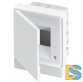 ABB Basic E Бокс в нишу 4М белая непрозрачная дверь (c клеммами), 4 мод. IP40