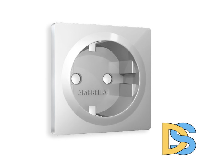 Лицевая панель для розетки с/з Ambrella Volt Alfa AP4060