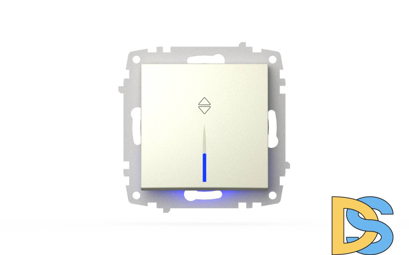 Выключатель одноклавишный проходной с подсветкой ELBI Zena Vega 609-010300-210