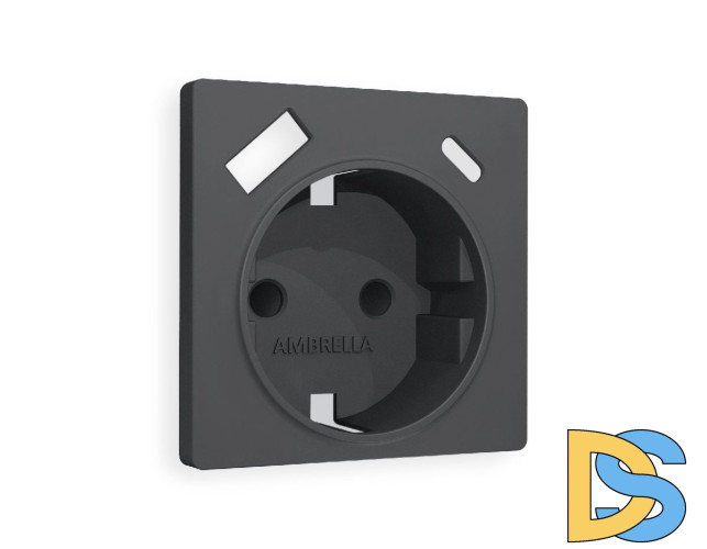 Лицевая панель для розетки с/з со шторками 2USB A+C Ambrella Volt Alfa AP9100