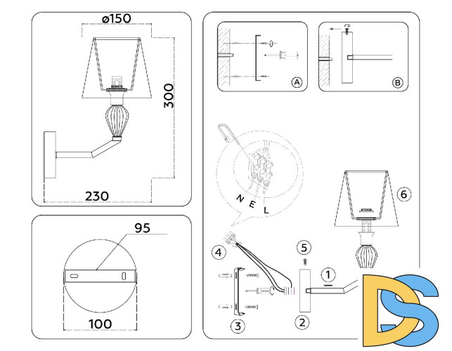 Бра Ambrella Light High Light Ceramo Classic LH75065