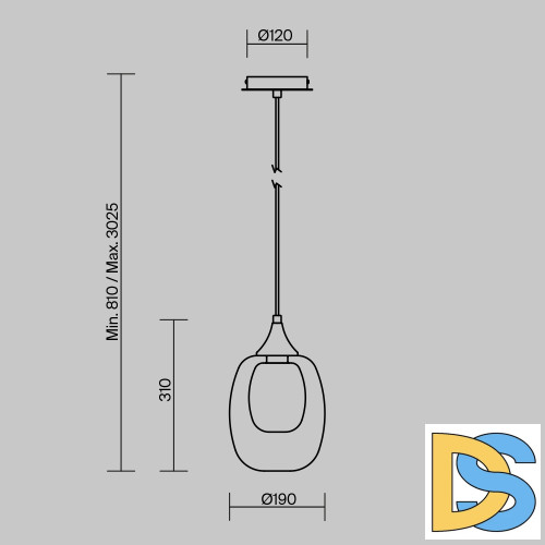 Подвесной светильник Maytoni Aura MOD016PL-01BS1