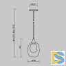 Подвесной светильник Maytoni Aura MOD016PL-01BS1