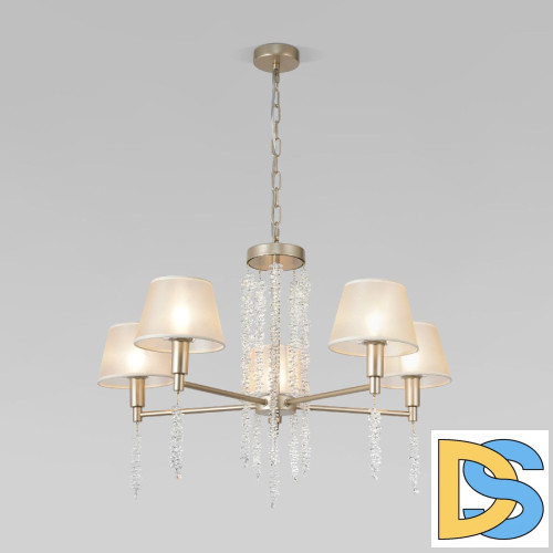 Подвесная люстра Eurosvet Charuel 60148/5 матовое золото a064944