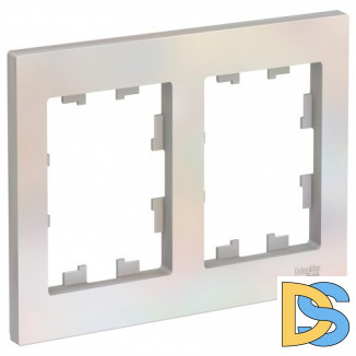 Рамка 2-ая (двойная), Жемчуг, серия Atlas Design, Schneider Electric
