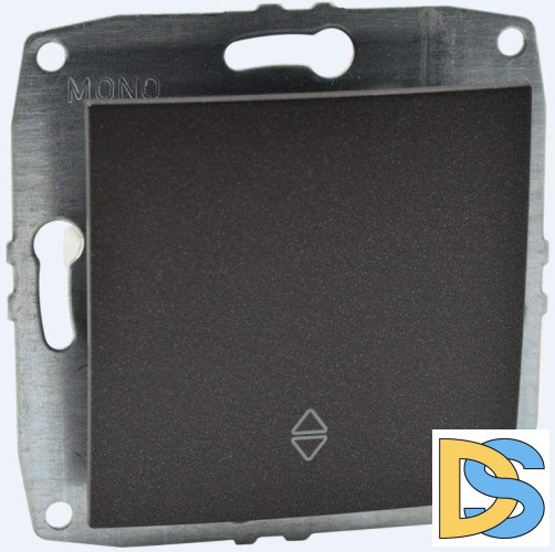 Выключатель одноклавишный проходной Mono Electric Despina-Larissa 10А 250В графит 500-002025-109