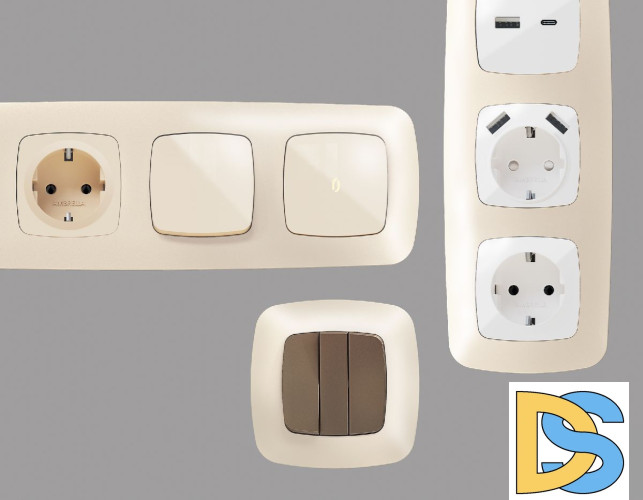 Рамка двухместная Ambrella Volt Ecta OF140332