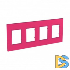 Рамка 4-ая (четверная), Малина, серия Unica Quadro, Schneider Electric